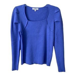 Nanette Lepore Square Neck Lightweight Purple Sweater Size Medium